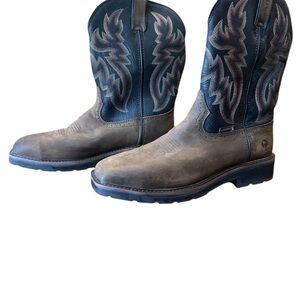 Wolverine Men Rancher Square Toe Steel Toe Work Boots Leather 11M (floor Model)